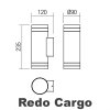 Venkovní nástěnné světlo na fasádu Redo CARGO/2x GU10