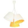 Žluto-bílý dětský lustr BEN