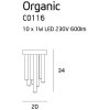 Stropní LED osvětlení MAXlight ORGANIC C0116