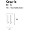 Stropní LED osvětlení MAXlight ORGANIC C0117