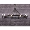 Rustikální lustr do srubu Steel Crown