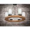 Rustikální lustr Wood DT-K-50-6K