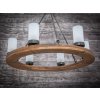 Rustikální lustr Wood DT-K-70-6K