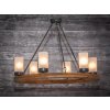 Rustikální lustr Wood DT-K-70-6K