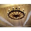 Rustikální lustr kolo DT-Ko-130-12S