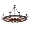 Rustikální lustr kolo DT-Ko-130-12S