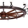 Rustikální lustr kolo DT-Ko-130-12S