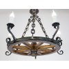 Rustikální lustr kolo DT-Ko-50-5s