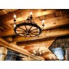 Rustikální lustr ze dřeva Kolo DT-Ko-70-6S