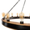 Velký lustr kov a dřevo LIPNO 120 cm/16 x E27