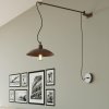 Hnědé nástěnné světlo s ramenem Eldorado
