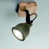 Industiální bodové svítidlo Fan Europe KISA - beton a dřevo 1xGU10