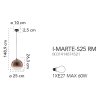Měděné závěsné svítidlo I-MARTE-S25 RM
