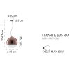 Měděné závěsné svítidlo I-MARTE-S35 RM
