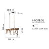 Rustikální lustr s lany ROPE-S6