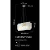 Lustr se zakřiveným sklem I-SEVENTY-S60