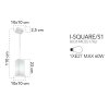 Elegantní závěsné svítidlo I-SQUARE-S1
