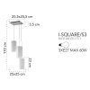 Moderní elegantní lustr I-SQUARE-S3