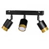 Černozlaté bodové svítidlo SOUL GOLD 3P