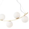 Designový zlatý lustr koule Redo 01-2721 VOLLEY