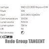 Černé nástěnné světlo Redo 01-2745 TANGENT/LED 12W