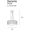 Honosné závěsné svítidlo Maxlight DIAMANTE P0238