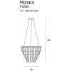 Designový lustr ze skla MAXlight MONACO P0260