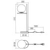 Černá stolní lampa koule Redo BOLDY 01-3073