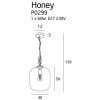 Moderní závěsné světlo HONEY P0299
