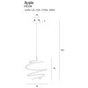 Zajímavý moderní LED lustr APPLE P0334