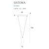 Moderní závěsné svítidlo SISTEMA P0400