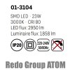 Moderní LED stropní svítidlo ATOM 01-3104/LED 23W/3000K