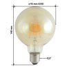 LED žárovka 4W FILAMENT GOLD Globe G-95