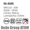 Designové stropní svítidlo ATOM 01-3105/LED 20W/3000K