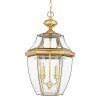 Velká závěsná lampa Quoizel NEWBURY8-L-PB