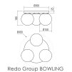 Designové stropní svítidlo Redo BOWLING 01-3150 / 3 x E27