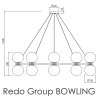 Designový lustr na lanku Redo 01-3161 BOWLING /  10xE14