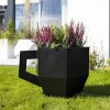 Velký plastový obal na květináč HRNEK/antracit
