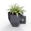Velký plastový obal na květináč HRNEK/antracit