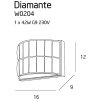 MAXlight DIAMANTE W0204A skleněné svítidlo