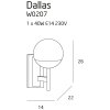 Moderní nástěnné svítidlo Maxlight DALLAS W0207