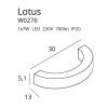 Designové nástěnné svítidlo MAXlight LOTUS W0276