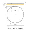 Redo FEBE 01-2849 kruhové stropní - nástěnné svítidlo/ LED 50W/3000K-4000K