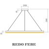 Bílé LED kruhové světlo Redo FEBE 01-2875/ LED 62W/3000K-4000K