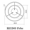 LED závěsné světlo Redo 01-2889 FEBE/LED 62W