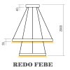 Redo FEBE 01-2913 moderní LED lustr na lanku/LED 75W/3000K-4000K