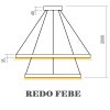 Redo FEBE 01-2919 designové závěsné svítidlo na lanku/LED 100W/3000K-4000K