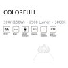 Závěsné LED venkovní světlo 30W COLORFUL 303030