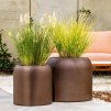 Plastový obal na květináč Ambienti 46 cm/corten