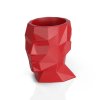 Červený designový květináč ADONIS